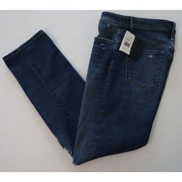 Joe's Jeans Women's Sz 28 Blue Boyfriend Niki Distressed Straight-Leg Jeans $189 - Picture 8 of 9